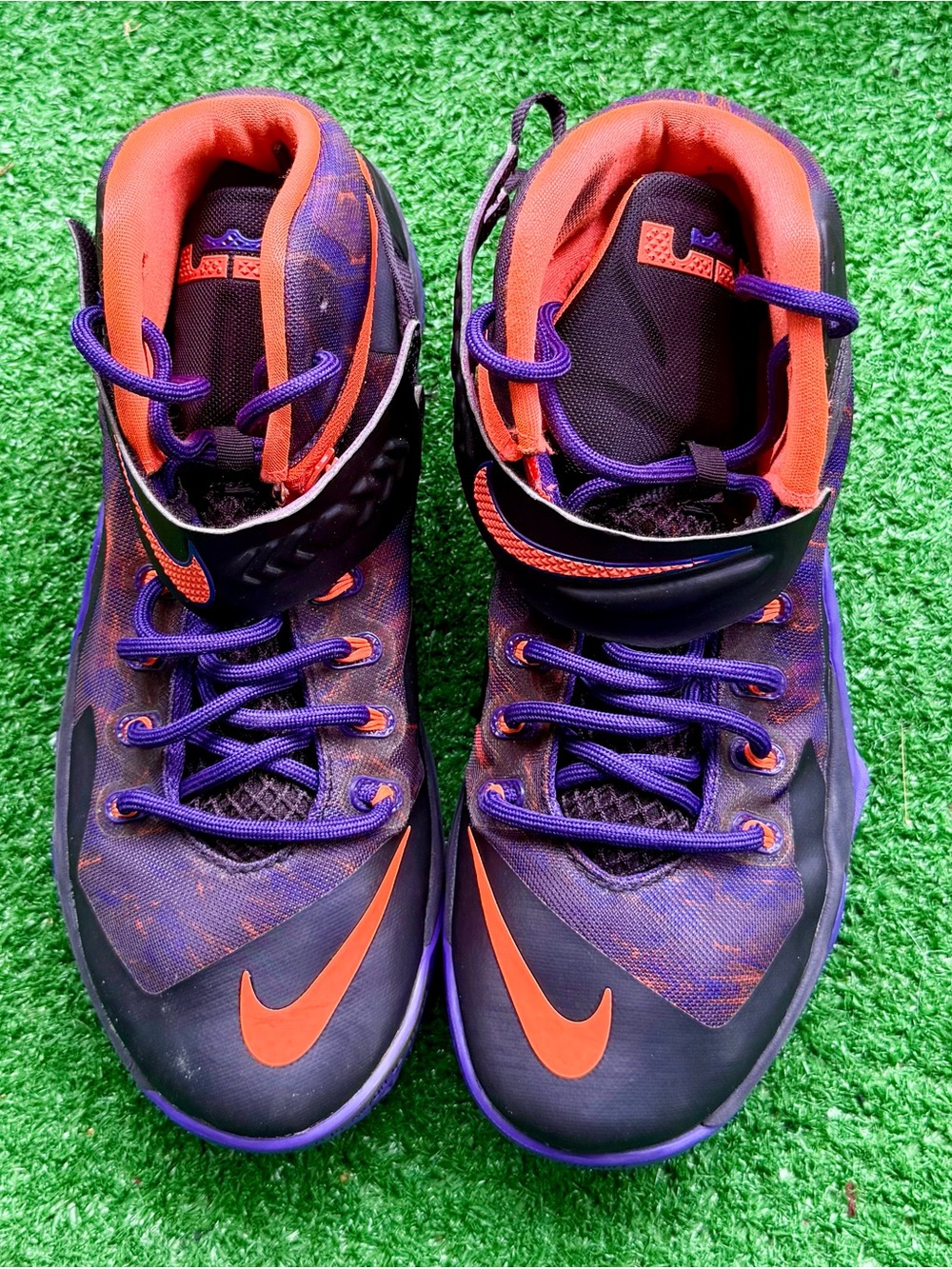 Nike LeBron Soldier Purple Orange High-Top Basketball Shoes ~ Unisex | US 8